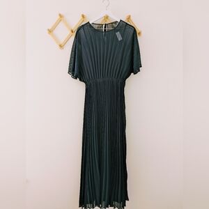 Banana Republic Navy Pleated Maxi Dress NWT Small